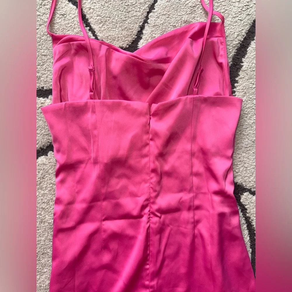 Urban Outfitters Pink Satin Slip Dress - Picture 4 of 11